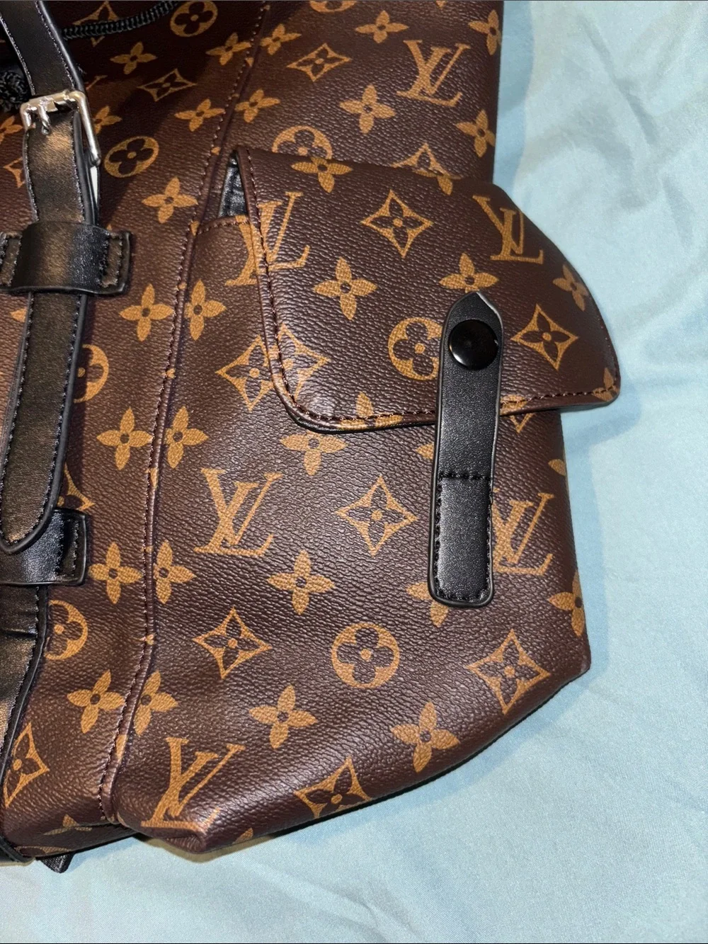 Designer Monogram Brown Unisex Backpack - Luxury Pattern